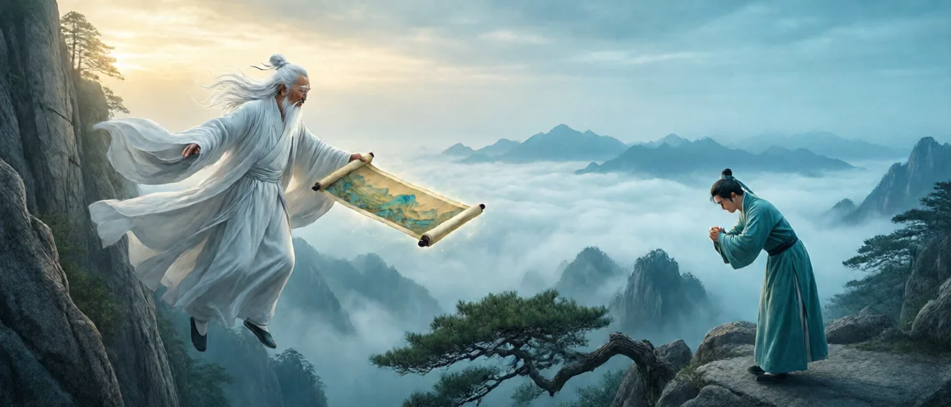 天台山遇仙得图 画图缘山宿网文版